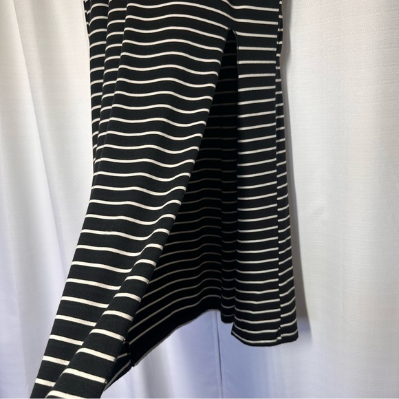NEW NWT Mossimo Women’s Black Breton Striped Maxi Skirt Side Slit Sz S Nautical - Picture 3 of 10
